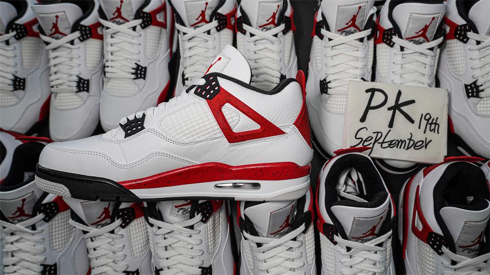 PK GOD Jordan 4 Retro Red Cement RETAIL MATERIALS READY TO SHIP